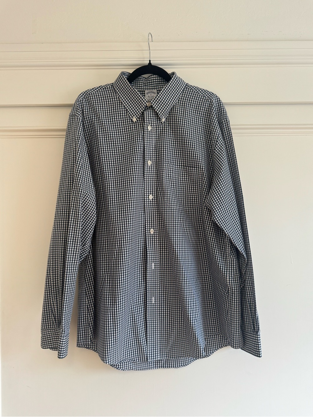 Vintage 90’s Brooke Brothers gingham button down shirt
